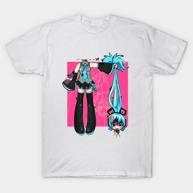 Headless Miku T-Shirt by katat0n1a